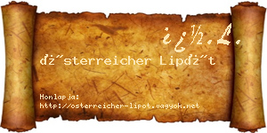 Österreicher Lipót névjegykártya